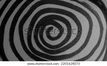 close-up black and white spiral background