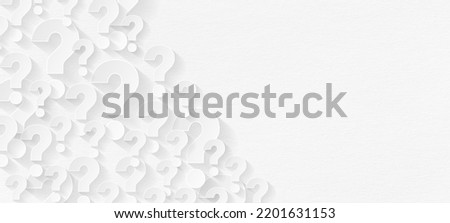 Question mark design with copy space on white background Royalty-Free Stock Photo #2201631153