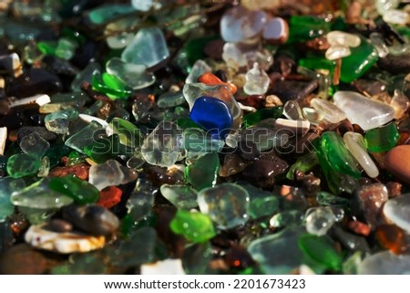 Natural background of sea glass.