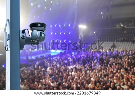 CCTV Security concert entertainment on blurry background Royalty-Free Stock Photo #2201679349