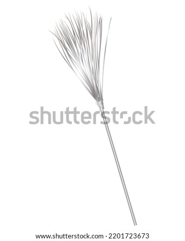 Christmas (New Year) element of broomstick. Vector illustration.