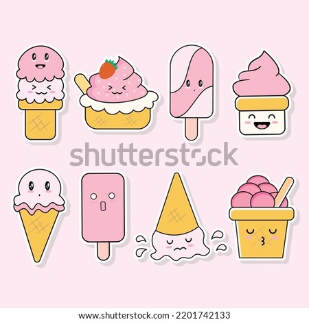 eight kinds of strawberry ice cream 