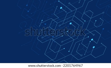 Abstract geometric shapes on blue background. Vector illustration.