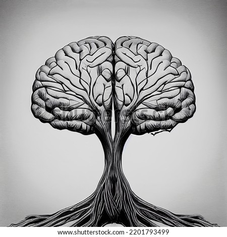 Brain tree roots concept design