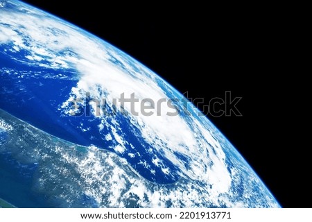 View of the planet earth from space. Elements of this image furnished by NASA. High quality photo