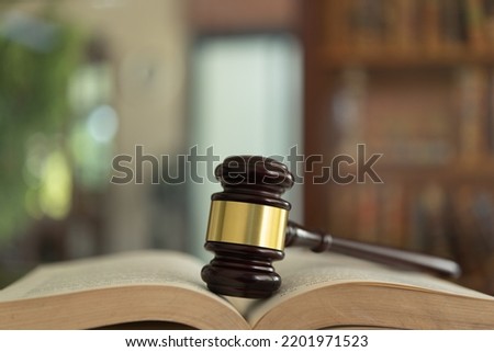 Judges gavel on law books. concept of law,legal,legislation and jurisprudence. Royalty-Free Stock Photo #2201971523