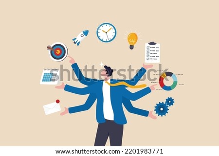 Project management, strategic plan to manage resources for development, working process and schedule, task completion concept, smart businessman project manager manage multiple project dashboards. Royalty-Free Stock Photo #2201983771