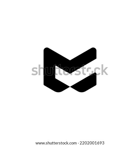 M MC Letter Logo Design polygon Monogram Icon Vector Template