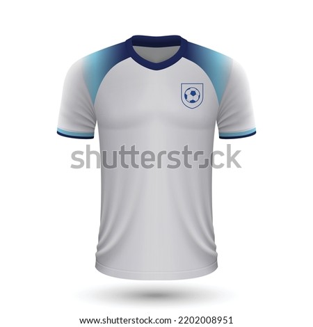 Realistic soccer shirt England, jersey template for football kit Royalty-Free Stock Photo #2202008951