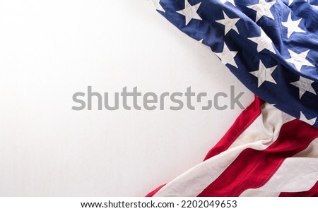 Happy Veterans Day concept. American flags against white background. November 11.