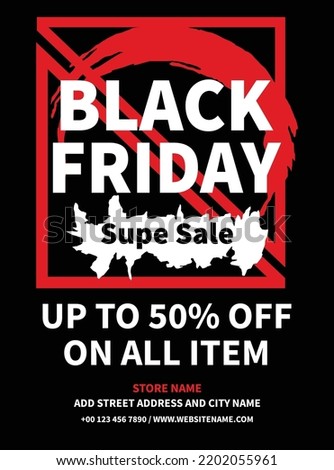 black Friday big sale flyer poster or social media  post design