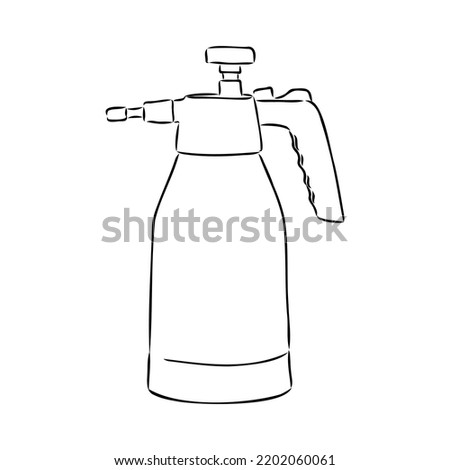 Spray Water Icon Silhouette Illustration. Gardening Vector Graphic Pictogram Symbol Clip Art. Doodle Sketch Black Sign.