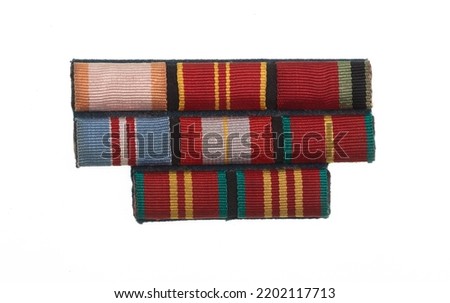 award military stripes isolated on white background