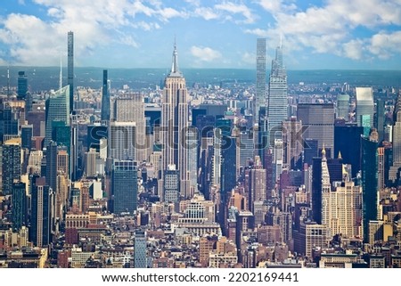 New York City uptown epic skyline view, United States of America