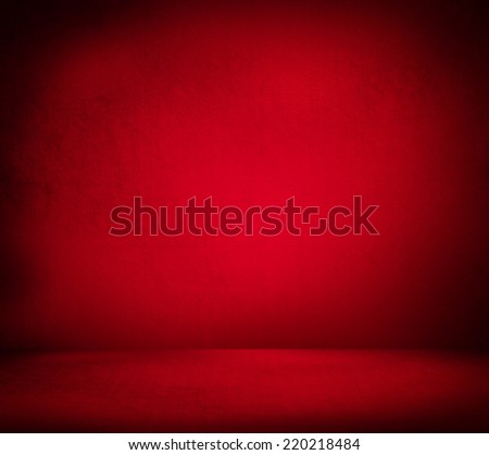 Creative Christmas background. Inside an empty red room