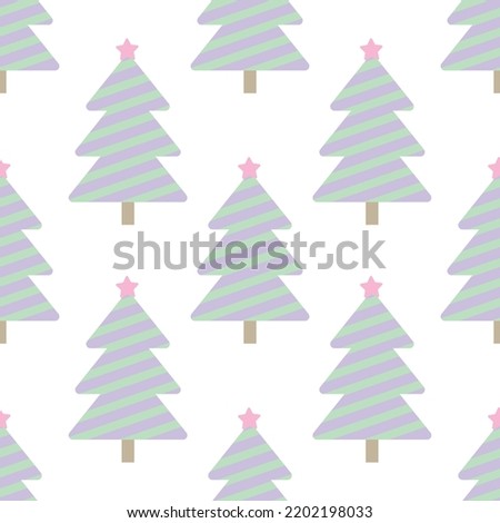 Seamless Christmas tree decoration pattern design, vector fabric, greeting,  wrapping, decoration.