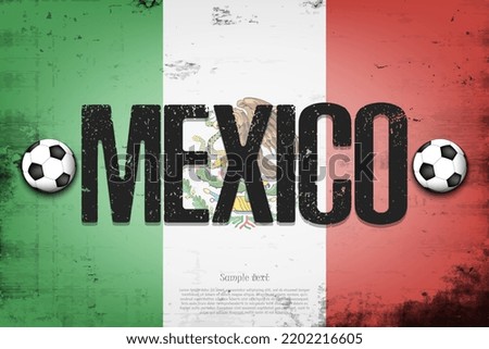 National flag of Mexico. Vintage background. Grunge texture. Banner design pattern. Vector illustration