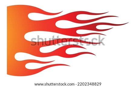 Racing car sticker tribal fire flame motorcycle decal car tattoo vector graphic