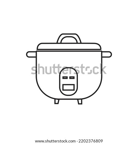 
Rice cooker vector icon illustration