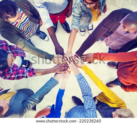 Diverse and Casual People and Togetherness Concept Royalty-Free Stock Photo #220238260