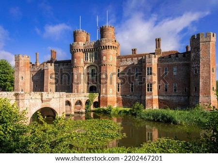 Herstmonceux castle near Hailsham in east Sussex south east England Royalty-Free Stock Photo #2202467201