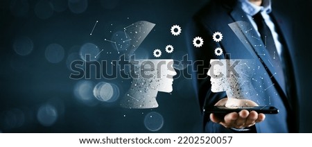 Concept of brainstorming, sharing knowledge of each other Royalty-Free Stock Photo #2202520057