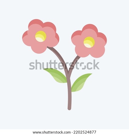 Icon Flowers. suitable for City Park symbol. flat style. simple design editable. design template vector. simple illustration