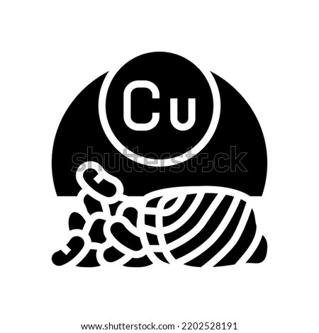 cu healthy vitamin glyph icon vector. cu healthy vitamin sign. isolated symbol illustration