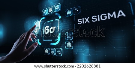 Six sigma DMAIC Industrial innovation technology quality control business concept. Royalty-Free Stock Photo #2202628881