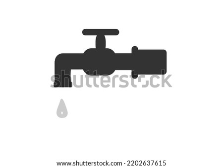vector faucet Used for making pictures about tap water, drinking water, pictures about water supply systems.