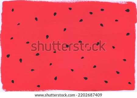 Watermelon Summer Hand Painted Background