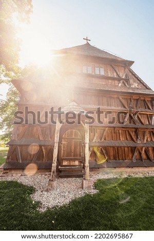 The Wooden Protestant Articular Church in Hronsek near Banska Bystrica, Slovakia. Unesco World Heritage Site.