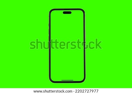 Mockup smart phone on Green screen Transparent and Clipping Path isolated for Infographic Business web site design app