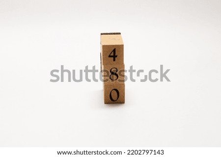 A sequence of three-digit wooden block numbers