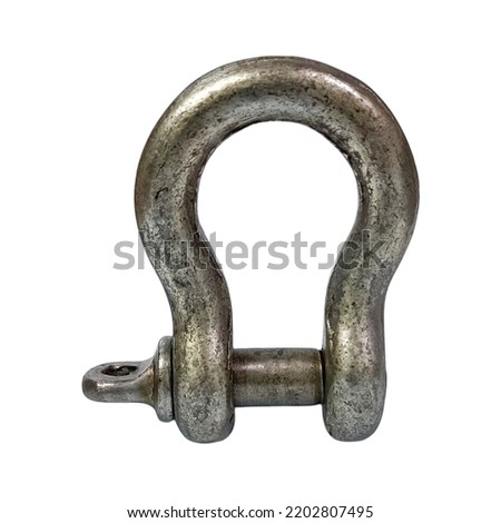 : used for wire rope, chain, anchor or accelerator thread  Used in heavy lifting applications.  use with objects  or used as a connector for drilling systems Royalty-Free Stock Photo #2202807495