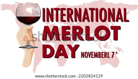 Intenational Merlot Day Banner Design illustration