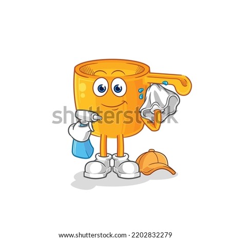the water dipper cleaner vector. cartoon character