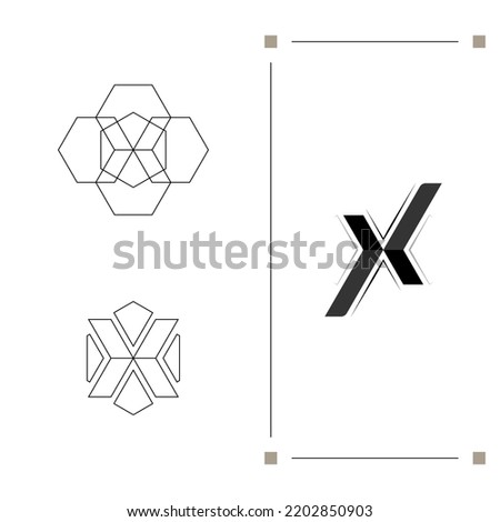 X logo design inspiration for modern app, tech branding, futuristic concept.