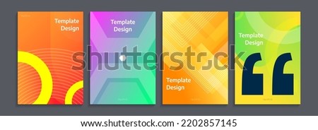 a collection of brochure templates, book covers, posters. A4 paper size. colorful abstract design