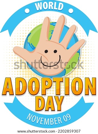World Adoption Day Poster Design illustration