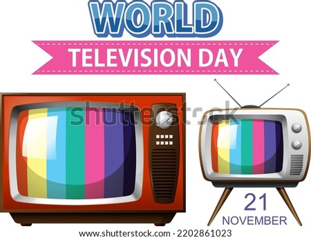 World Television Day Logo Design illustration