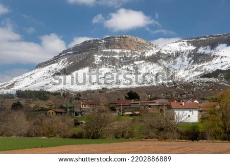 Snowy landscapes in the north of Burgos