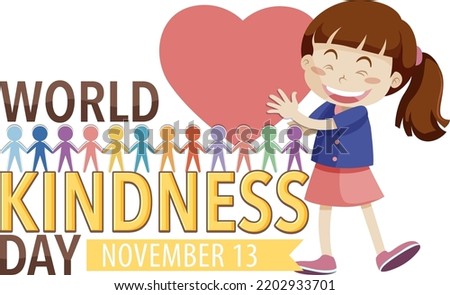 World Kindness Day Logo Concept illustration