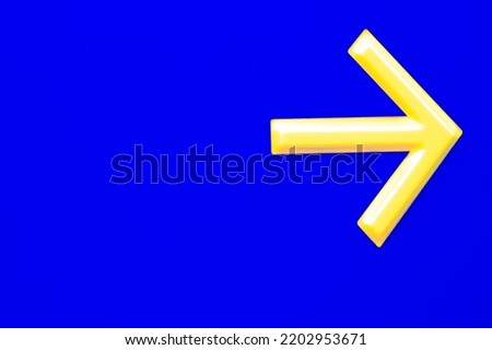 Blue banner flag with a yellow arrow indicating the direction for your events
