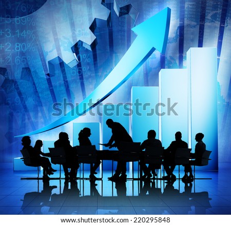 Group of Business People Meeting on Economic Recovery