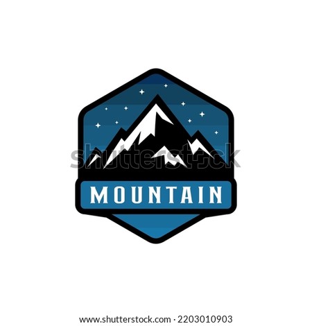 Mountain Peak Ice Badge Logo Design