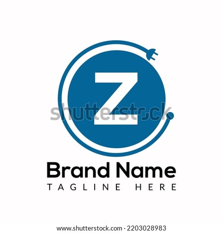Socket Template On Z Letter. Socket  Logo Design Concept