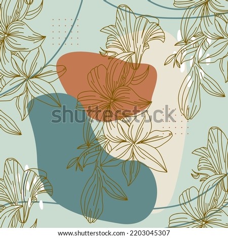 hand draw flower abstract background collections