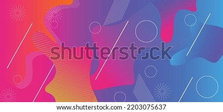 Abstract Colorful geometric background. Fluid shapes composition template 