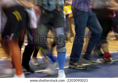 Blur background. People dancing, Colorful party with people wearing typical clothes.